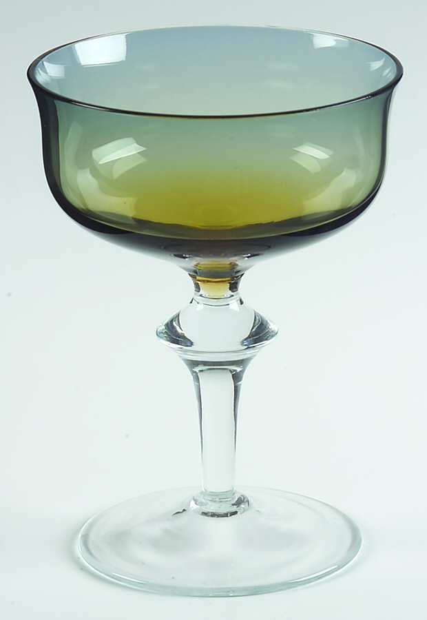 Aurora Amber and Blue Champagne/Tall Sherbet by Denby-1