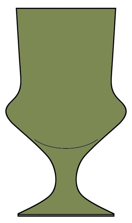 Flare Winterberry (Green) Water Goblet by Denby-1