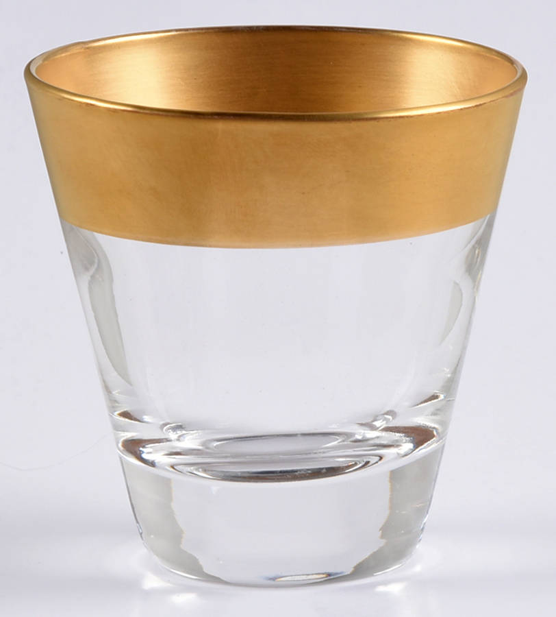Golden Band Whiskey Glass by Dorothy Thorpe-1