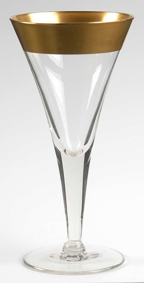 Golden Band Wine Glass by Dorothy Thorpe-1