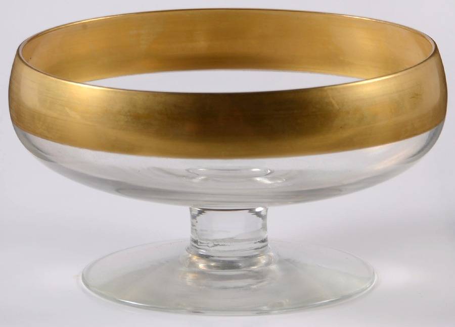 Golden Band Small Dessert Bowl by Dorothy Thorpe-1