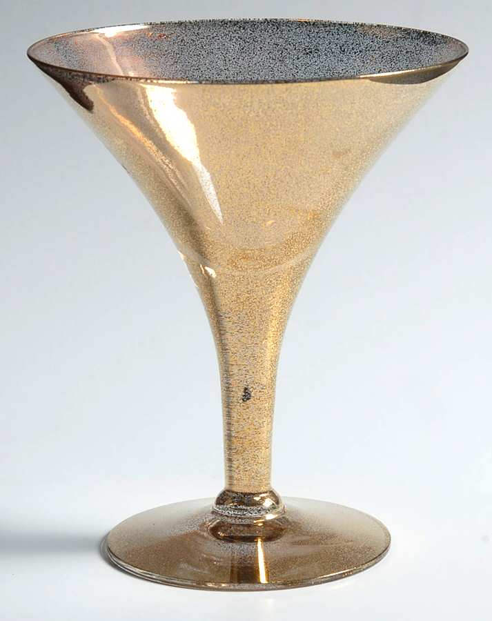Gold Fleck Champagne/Tall Sherbet by Dorothy Thorpe-1
