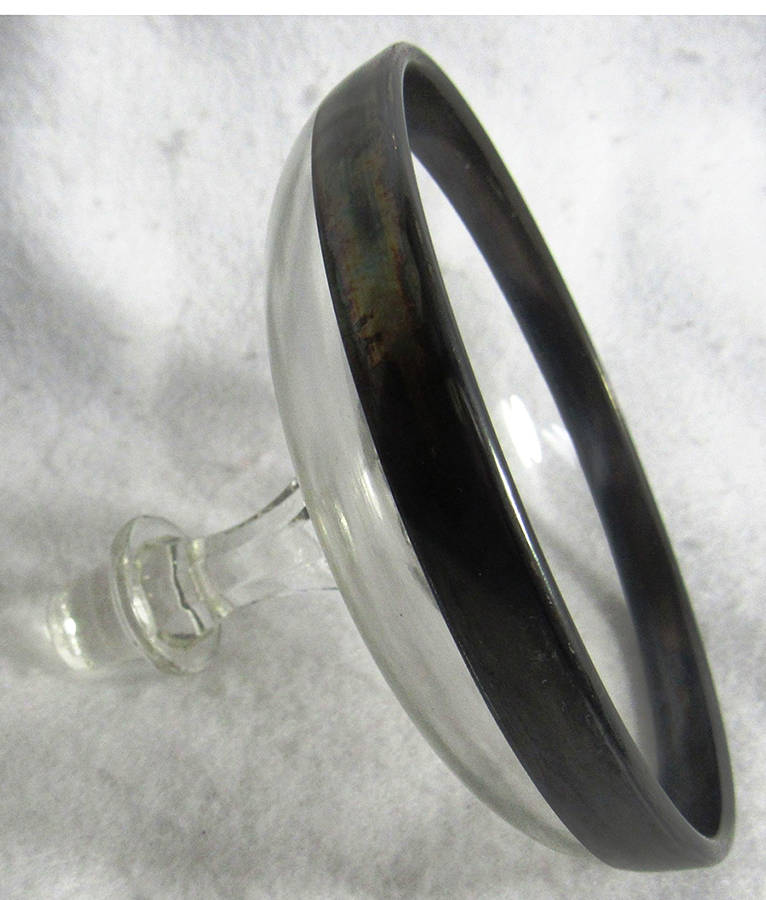 Silver Band Chip Peg Bowl by Dorothy Thorpe-1
