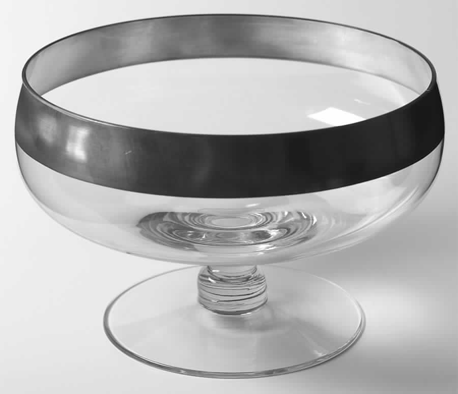 Silver Band 4" Height Open Compote by Dorothy Thorpe-1