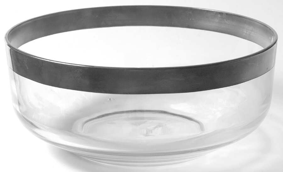 Silver Band 10" Salad Bowl by Dorothy Thorpe-1