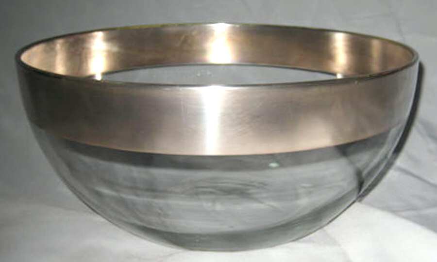 Silver Band 11" Salad Bowl by Dorothy Thorpe-1