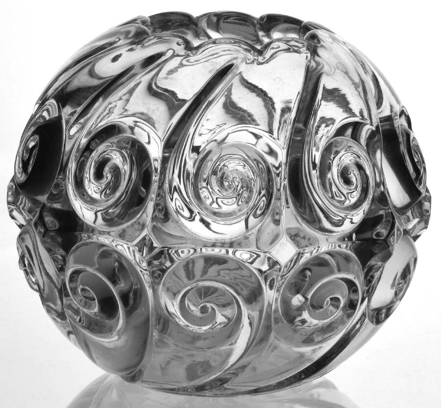Snail Clear 4" Rose Bowl by Duncan & Miller-1