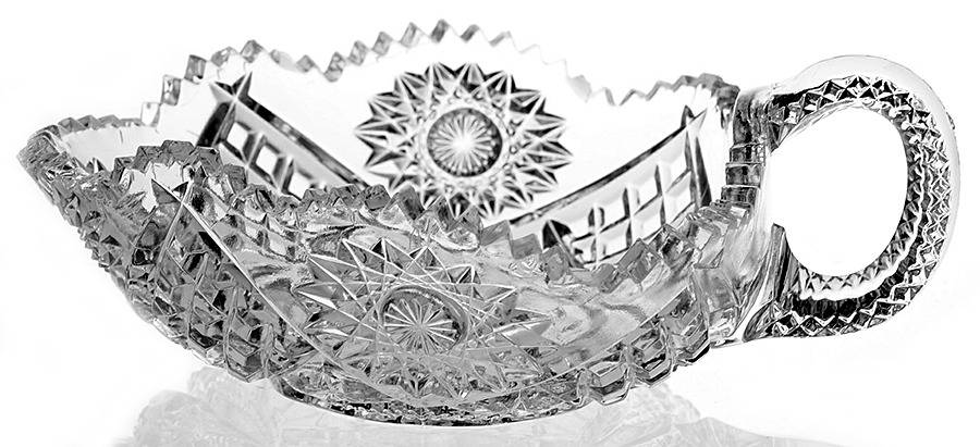 40 Clear Handled Nappy by Duncan & Miller-1