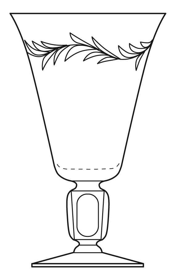 Arcadia (Stem #D7) Water Goblet by Duncan & Miller-1