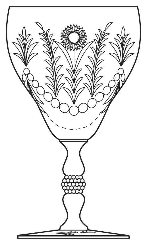 Athene (Stem 503) Water Goblet by Duncan & Miller-1