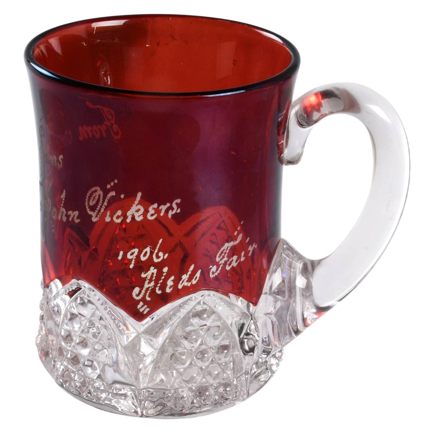 Button Arches Ruby Flashed Mug by Duncan & Miller-1