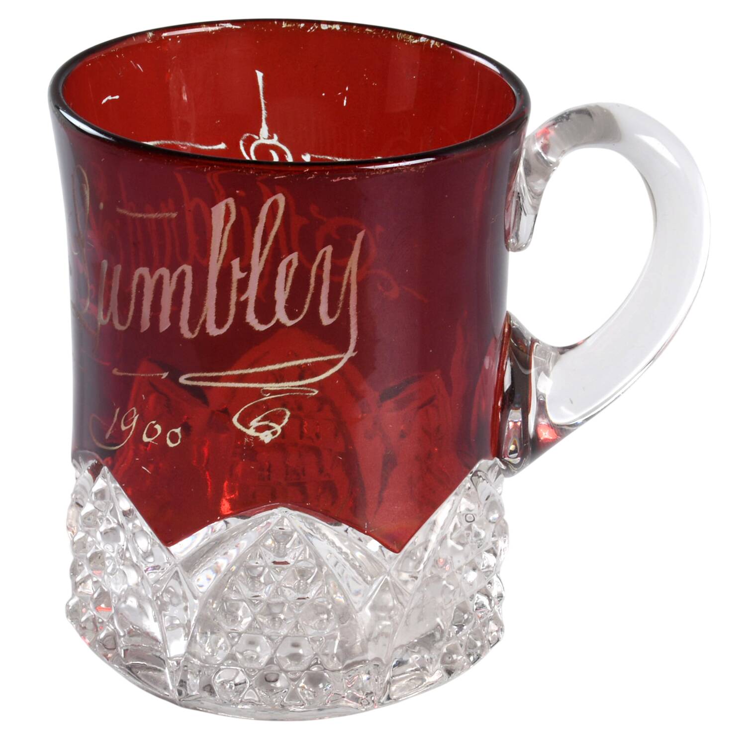 Button Arches Ruby Flashed Mug by Duncan & Miller-1