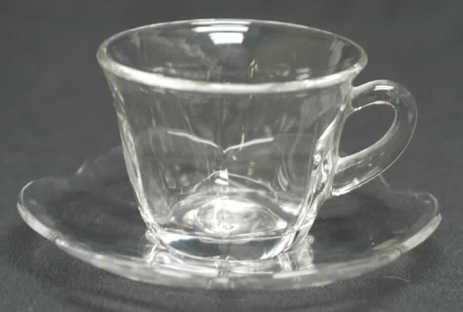 Canterbury (Heavy Pressed) Cup & Saucer Set by Duncan & Miller-1