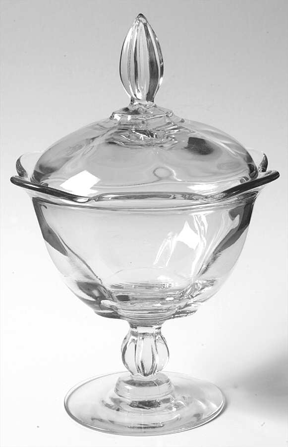 Canterbury (Heavy Pressed) Candy Dish & Lid by Duncan & Miller-1