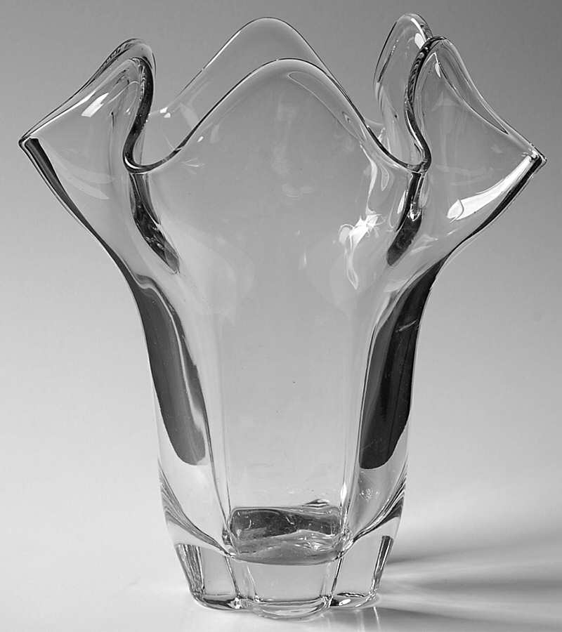 Canterbury (Heavy Pressed) 8" Crimped Vase by Duncan & Miller-1