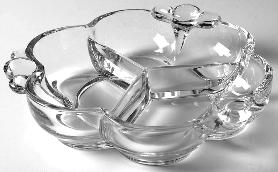 Canterbury (Heavy Pressed) 3-Part Candy Dish, No Lid by Duncan & Miller-1