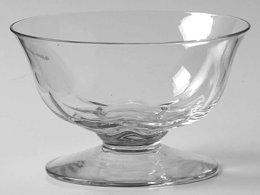 Canterbury (Blown Ribbed, Stem 5115) Sundae Glass by Duncan & Miller-1