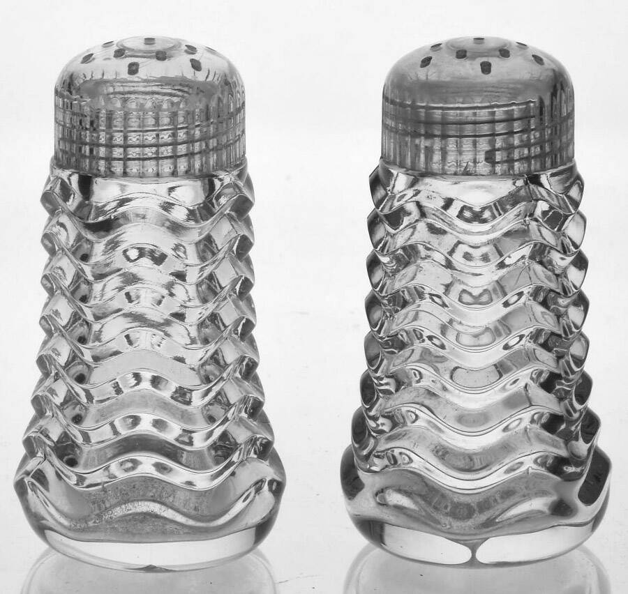 Caribbean Clear Shaker Set & Plastic Lids by Duncan & Miller-1