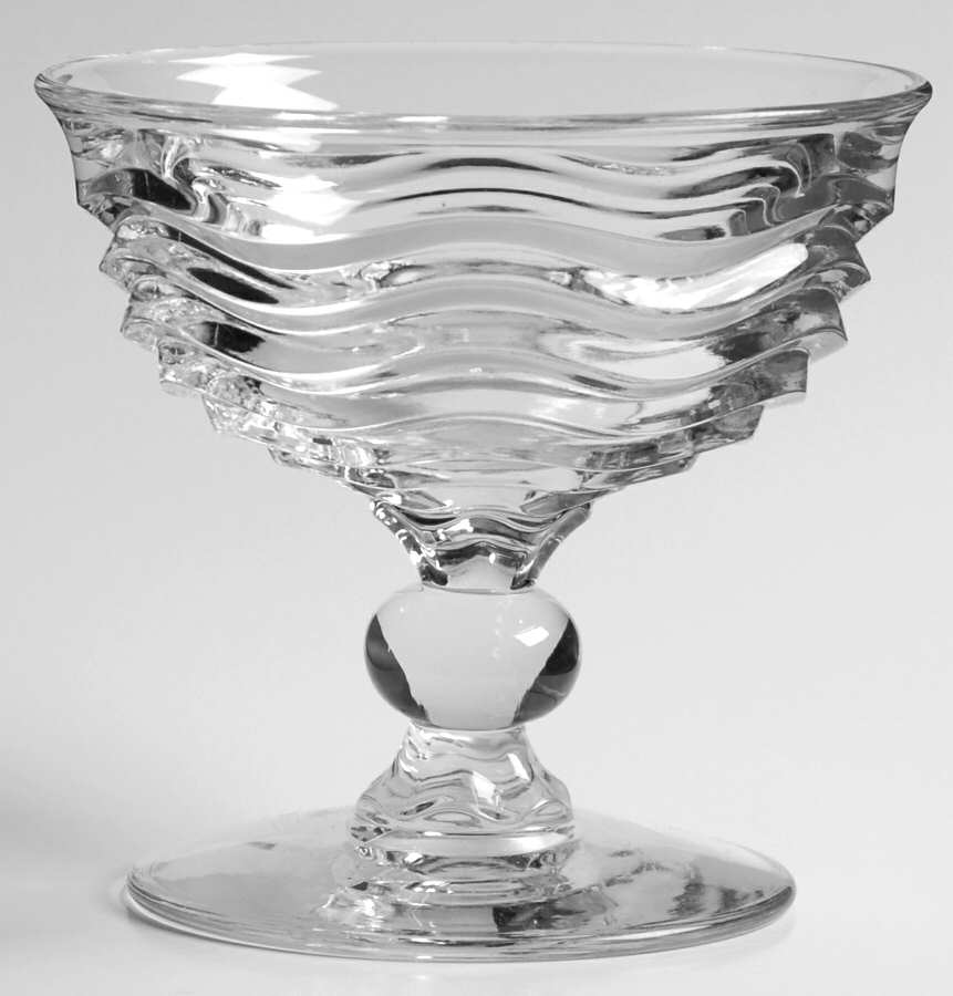 Caribbean Clear Low Sherbet by Duncan & Miller-1