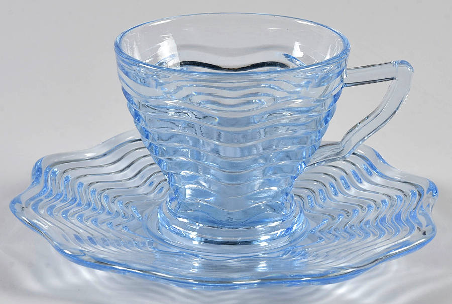 Caribbean Light Blue Cup & Saucer Set by Duncan & Miller-1