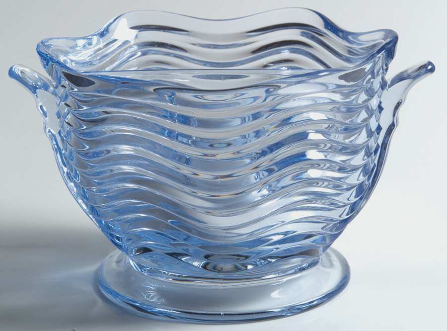 Caribbean Light Blue Divided Mayonnaise Bowl Only by Duncan & Miller-1