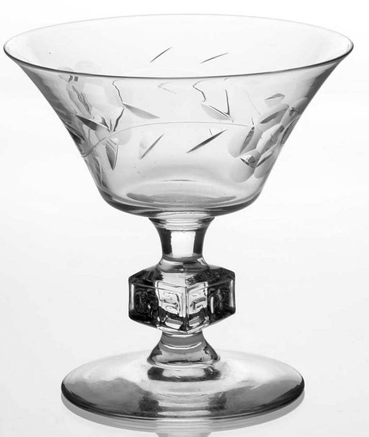 Chinese Garden (Cut) Champagne/Tall Sherbet by Duncan & Miller-1