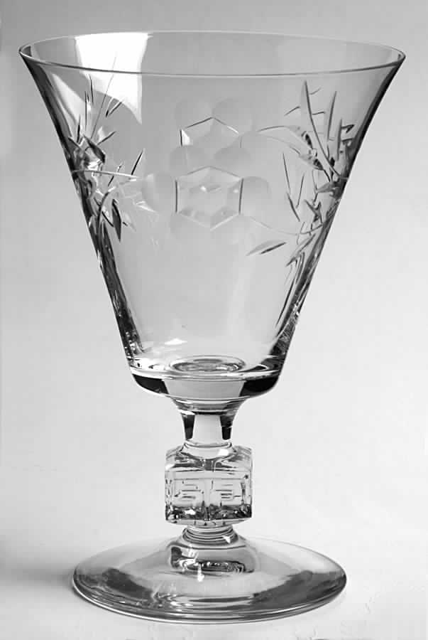 Chinese Garden (Cut) Water Goblet by Duncan & Miller-1