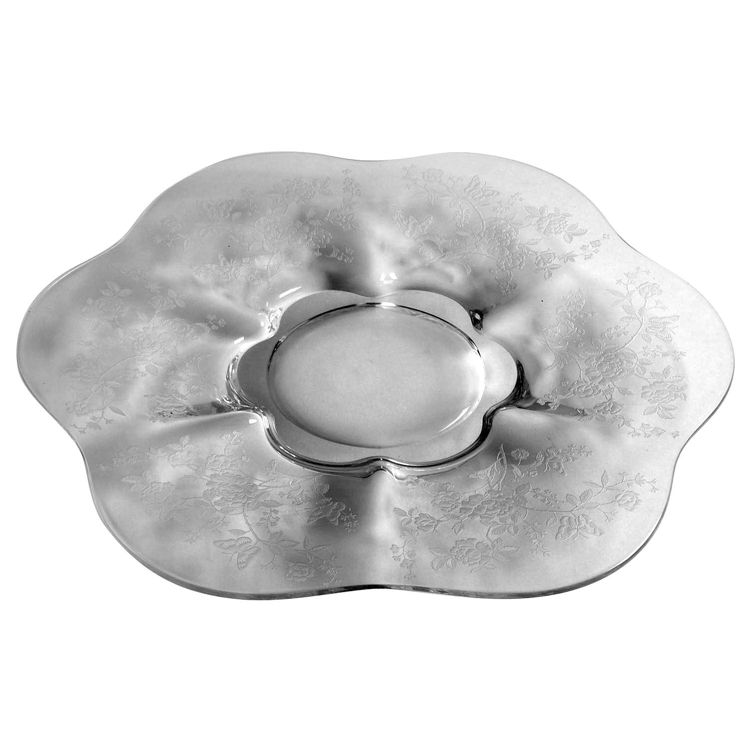 Charmaine Rose Large Torte Plate by Duncan & Miller-1