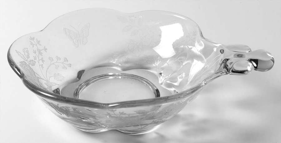Charmaine Rose Handled Nappy by Duncan & Miller-1