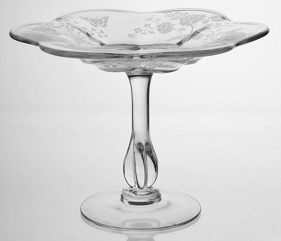 Charmaine Rose Footed Compote by Duncan & Miller-1