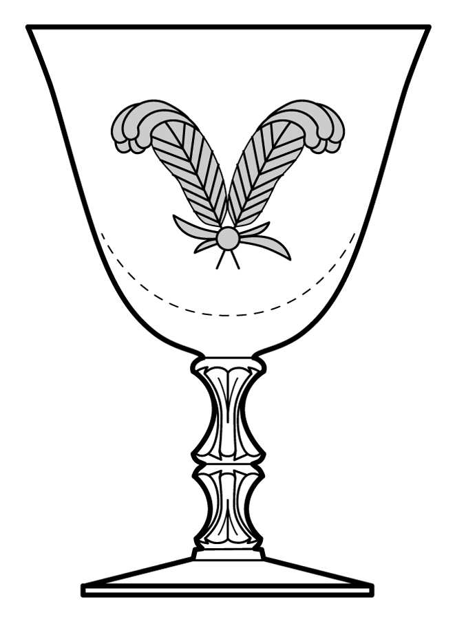 Coronet (Frosted) Water Goblet by Duncan & Miller-1