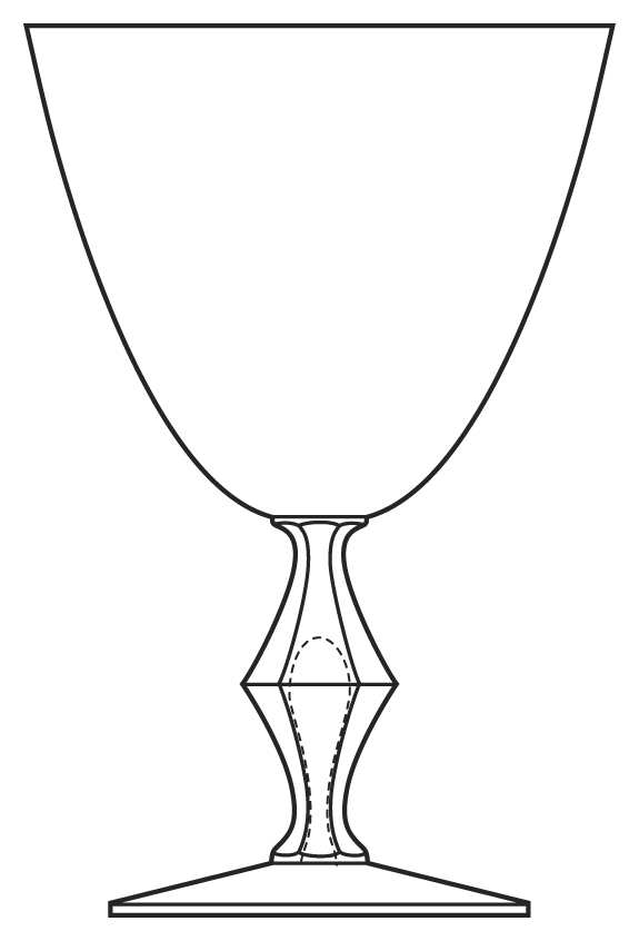 D635 Water Goblet by Duncan & Miller-1