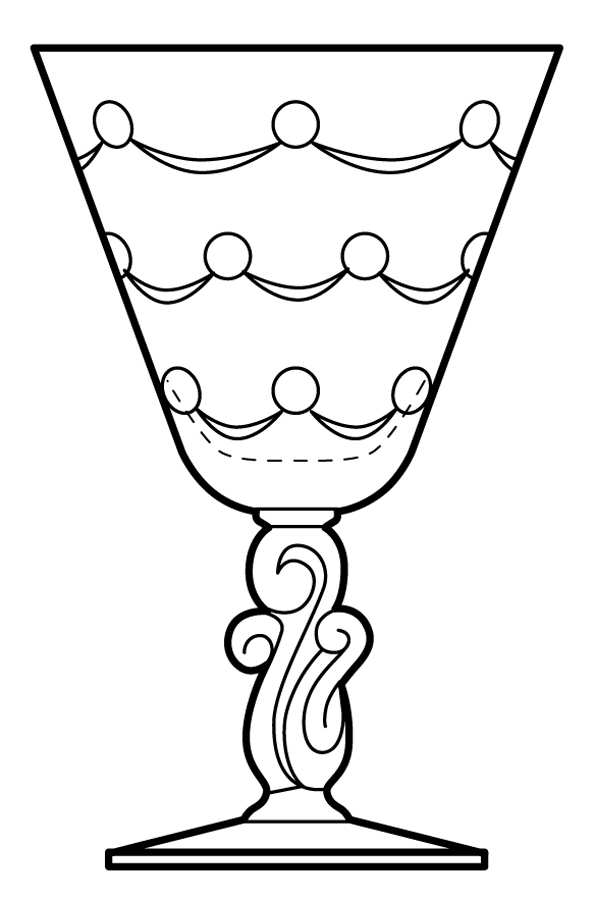 Dawn Water Goblet by Duncan & Miller-1