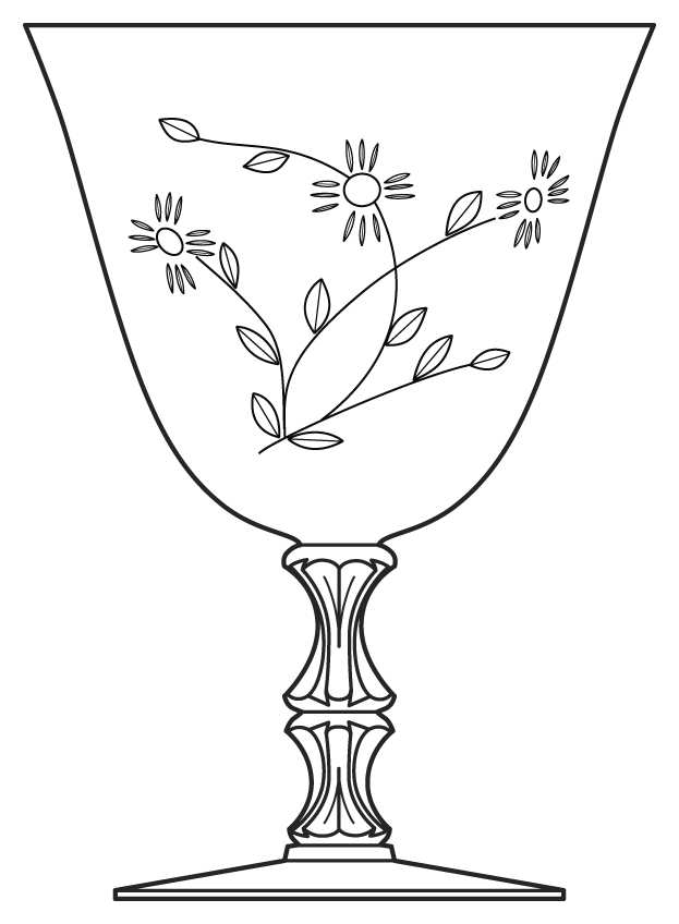 Devon Spray Water Goblet by Duncan & Miller-1