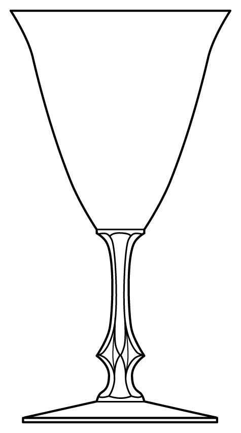 Diamond (Stem 5375, Blown) Water Goblet by Duncan & Miller-1