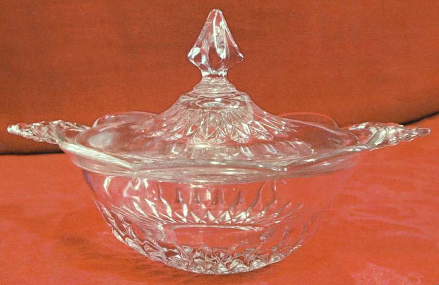 Diamond (Stem 5375, Blown) Candy Dish & Lid by Duncan & Miller-1
