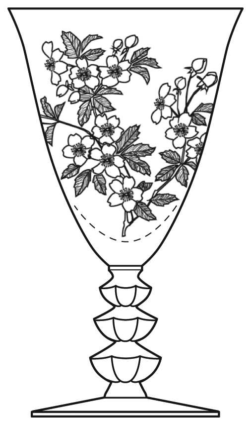Dogwood Water Goblet by Duncan & Miller-1