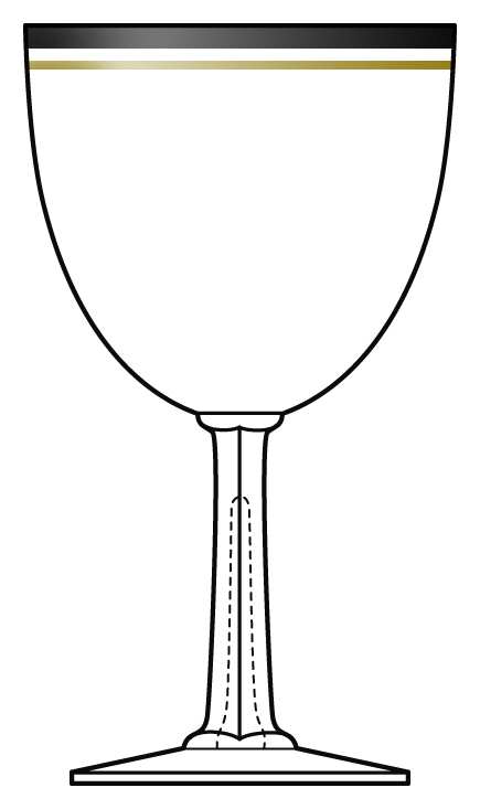 Double Wedding Band (Gold & Platinum) Water Goblet by Duncan & Miller-1