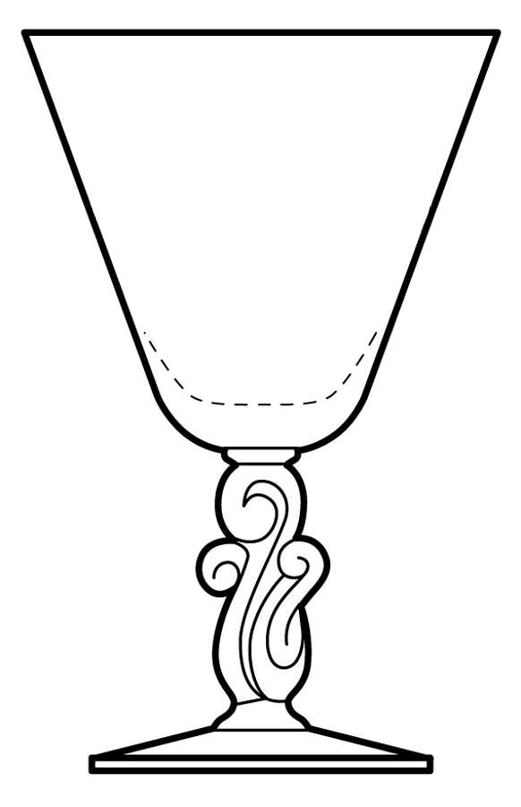 Duncan Scroll Water Goblet by Duncan & Miller-1