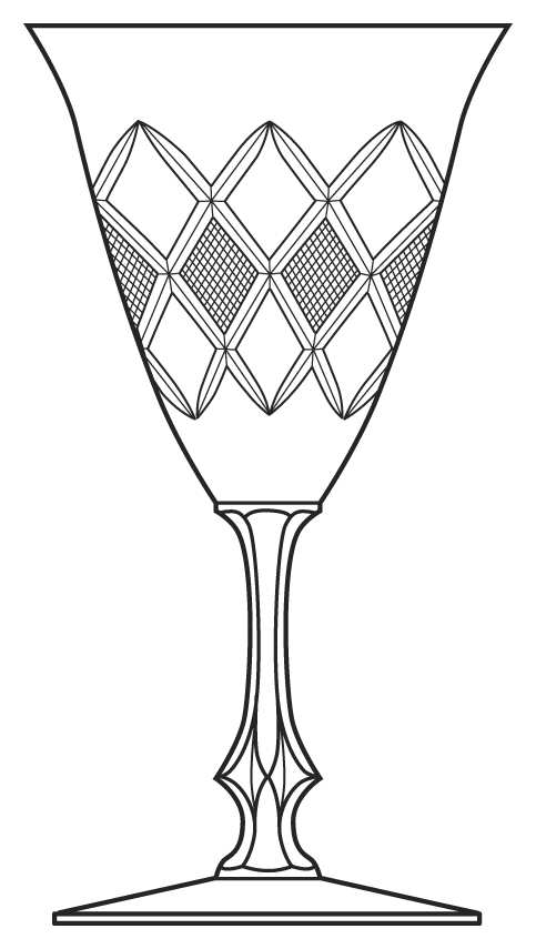 Empress (Cut) Water Goblet by Duncan & Miller-1
