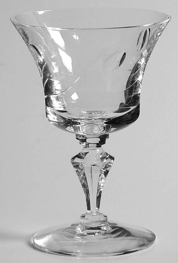 Etude (Cut) Wine Glass by Duncan & Miller-1