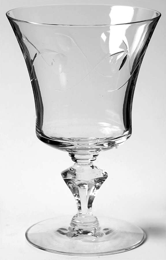 Etude (Cut) Water Goblet by Duncan & Miller-1