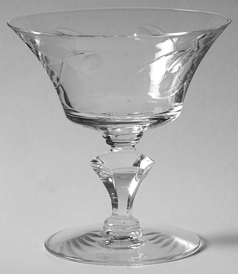 Etude (Cut) Champagne/Tall Sherbet by Duncan & Miller-1