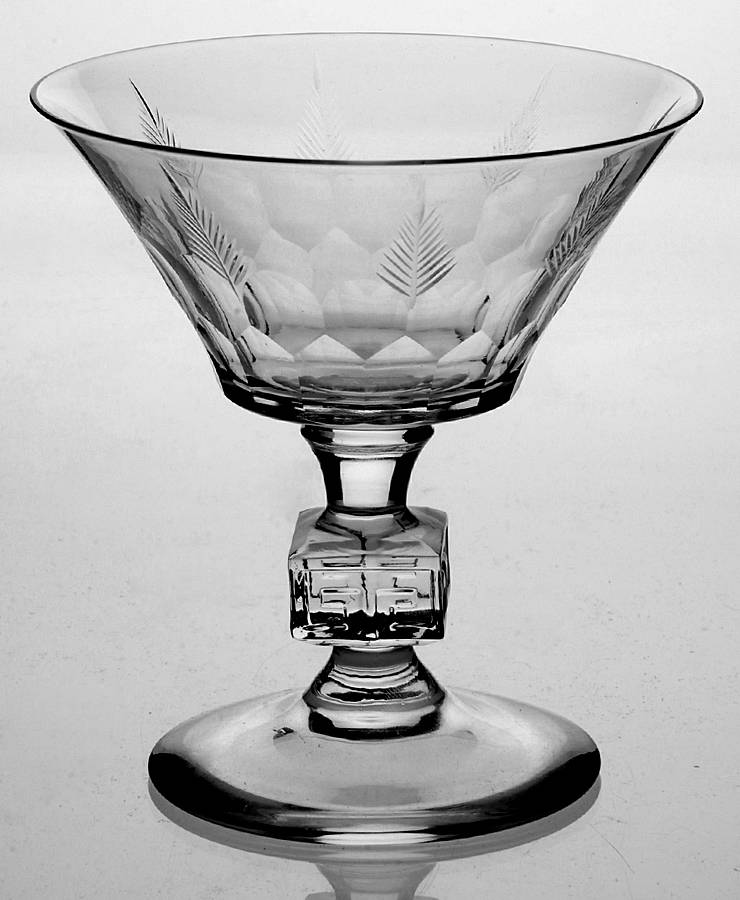 Fern (Cut) Champagne/Tall Sherbet by Duncan & Miller-1