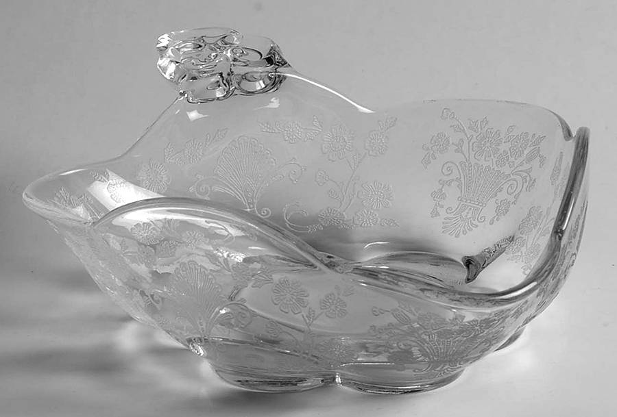 First Love 5" Handled Heart Bowl by Duncan & Miller-1