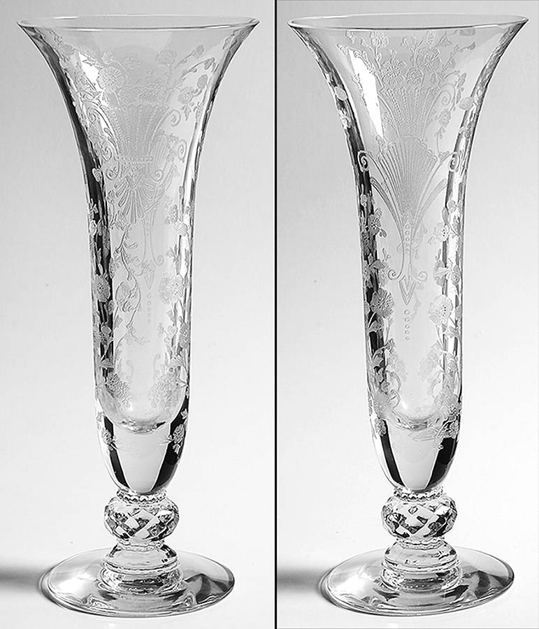 First Love 9" Footed Bud Vase by Duncan & Miller-1