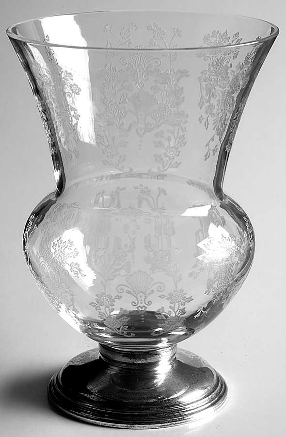 First Love 5" Urn Vase W/Sterling Base by Duncan & Miller-1