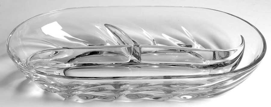 Flair 13" Oval 3 Part Celery/Relish by Duncan & Miller-1