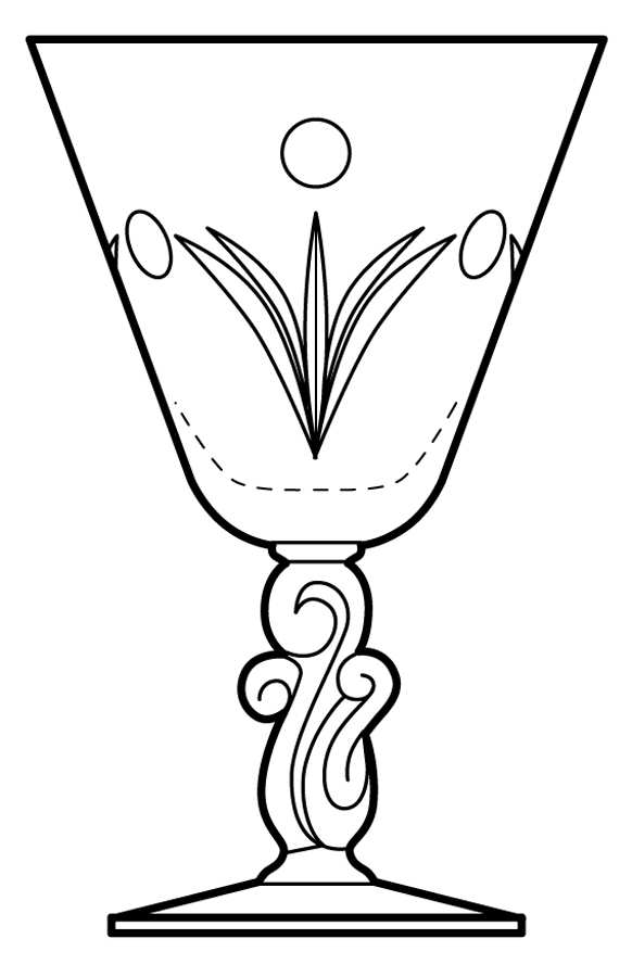 Fleur De Lis Water Goblet by Duncan & Miller-1