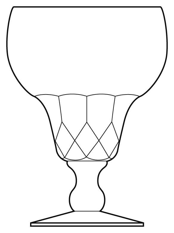 Georgian Clear Water Goblet by Duncan & Miller-1